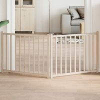 Vidaxl – Barrière pour chien pliable 2 panneaux 160 cm – Bois sapin massif – Autonome et pliable – Pour chiens de petite et moyenne taille