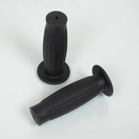 Paire de poignée vintage caoutchouc noir Vparts modèle Bullit