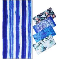 Serviette de Plage Microfibre Anti Sable Homme Femme - XXL Drap de Plage Adulte, Serviette Piscine de Bain, Couverture de Plage pour Natation Sport, Super Absorbant, 180x90 cm, Bleu Rayé