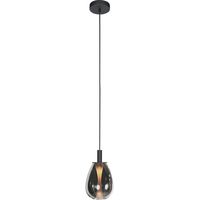 Steinhauer - lampada a sospensione - Glimsy - nero - vetro