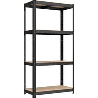 Songmics – Étagère de rangement 4 niveaux 40 x 80 x 160 cm – Capacité 520 kg – Planches réglables – Acier renforcé – Style industriel noir