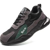 Unzerstörbare Stahlkappen-Sneaker, Herren-Stahlkappenschuhe, atmungsaktive Arbeitssicherheitsschuhe, leichte, bequeme Industriebauschuhe-42