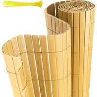 TolleTour PVC Sichtschutzmatte Balkon – Stabiler Wind- & Sichtschutzfür Balkone und Gärten, Terrasse & Zaun Bambus 100x1000cm