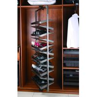 Étagère à chaussures rotative, 6 étagères, marron