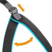 Ferplast AGILA FLUO 3-9 Harnais ergonomique pour chiens avec fermeture avec micro-régulation.. Variante 6 - Misure: A=B 57-65 cm 25 mm - Bleu