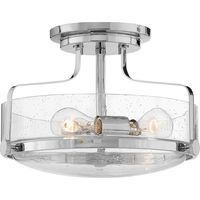 Plafonnier verre chromé poli Harper 3xE27 60W Hinkley