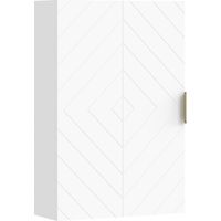 Mueble para Baño Suspendido con 1 Asa de Acero y Estantes Ajustables Estilo Moderno 40x15x60 cm Blanco