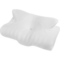 Lavio Ergonomic Neck Pillow Memory Foam for Sleep Well Breathable Washable Cover