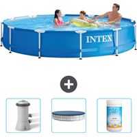 Intex Piscine Tubulaire Ronde - 366x76 cm - 4-pièces SCB75