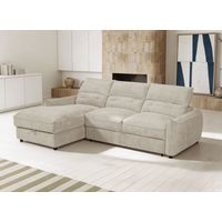 Canapé d'angle convertible avec coffre de rangement en velours