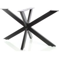Xpotool – Pied de table spider en acier noir 71x68x120cm – Charge max 200kg – Fixation facile – Design moderne et stable