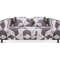 Universal-Stretch-Sofabezug, elastisch, bedruckt, Couchbezug, Möbelschutz, Schonbezug (Heather White, 2-Sitzer, 140–180 cm) – RW