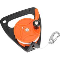 Bobine de Ligne de Plongée avec Poignée, Position de la Carte, Combinaison de Corde PP, équipement de Plongée (150 pieds) (Orange)