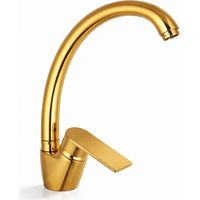 Miscelatore Rubinetto Monocomando Lavello Cucina Canna Alta Girevole ORO 94015