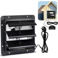 Ventilateur d'extraction à persiennes de 12 pouces avec moteur EC, adapté à la ventilation des combles, des serres et des garages ventilateur mural.