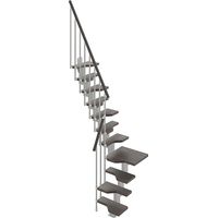 Scala salva spazio 12 gradini - Larghezza 61cm - Wenge e antracite - MINI61/L/SGMWEN-12