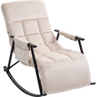 Schaukelstuhl Elara creme Samt