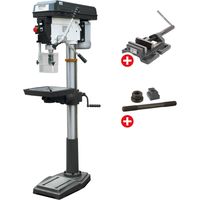 Perceuse à colonne jusque ø 30 mm CM4 1,1 kW 230V 9 vitesses + étau de perçage + jeu de boulons Optidrill DQ32 230V PACK