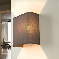 Applique murale d'intérieur Alice de élégance intemporelle en tissu taupe au design Loft moderne E27 - Taupe
