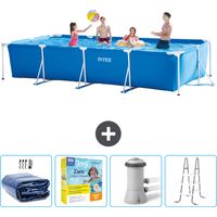 Intex Piscina con estructura Rectangular - 450x220x84 cm - 7-piezas SCB13