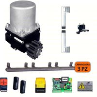 Kit Motore 300kg Scorrevole Automatico Con 3 Mt Cremagliera Nylon 230v Kv3