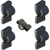 Cyclingcolors – Lot de 4 écrous papillon M5 tête plastique 26mm – Insert acier galvanisé pour fixation durable – Usage professionnel et bricolage intensif