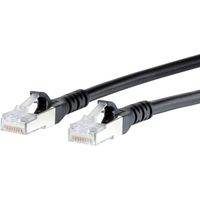 Metz Connect 1308452000-E RJ45 Câble réseau, câble patch CAT 6a S/FTP 2.00 m noir avec cliquet d'enc