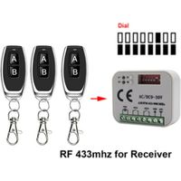 Ricevitore del telecomando della porta del garage 433 868MHz RX Multi 300-900MHz AC/DC 9-30V Ricevitore con telecomando