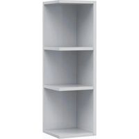 Colonne de salle de bain suspendue avec 3 étagères fixes – Panneau mélamine 15mm – Finition blanc brillant – Dimensions 20x19,5x65cm – Arkitmobel
