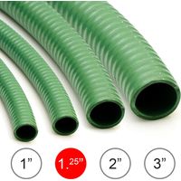 Wolf 5M Reinforced Suction & Discharge Hose, 1.25-inch PVC, for Flood Water & Ponds