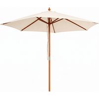 Linder Exclusiv Parasol de jardin avec structure en bois 250 cm Beige