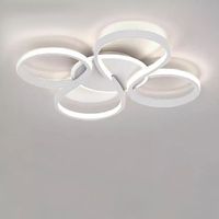 TRADE SHOP - Plafoniera Led 48 W Ondulato Bianco Lampadario Onde Moderno Luce Naturale 70913 -
