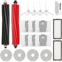 Accessoires pour Aspirateur Roborock Qrevo Master/Qrevo Slim, XU, Comprend 2 Brosses Principales, 2 Filtres HEPA, 6 Sacs de rechange à Poussière,
