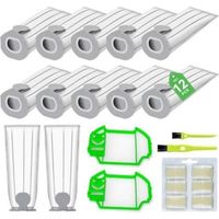 Staubbeutel für den Vorwerk Kobold VK7 Staubsauger (12er-Packung), 2 Staubfilter, Geruchsneutralisator, 2 Bürsten, kompatible Produkte