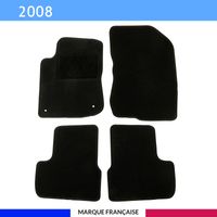 Tapis de voiture sur mesure pour Peugeot 2008 (2013-2019) – Lot de 4 pièces – Antidérapant AUTOGRIP® – Installation facile avec clips