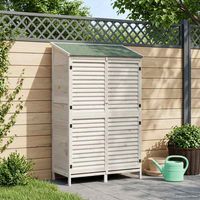 vidaXL Abri de jardin Blanc 106 x 56 x 176,5 cm Bois de Sapin Massif