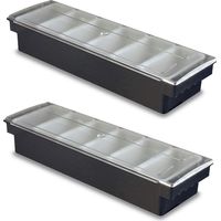 BRB 2 Zutatenbehälter/Gewürzkasten mit 6 Einsätzen, BxTxH 500x155x90 mm