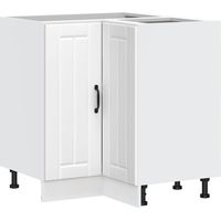 Armoire d'angle de cuisine Meuble de cuisine Lucca blanc bois d'ingénierie