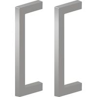 Slid'Up By Mantion – Lot de 2 poignées métalliques adhésives pour portes coulissantes – Installation sans perçage – Pour bois et verre – Couleur argent – Dimensions 114x40x7,5mm