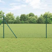 vidaXL Welded Wire Fence 1000 x 120 cm PVC Green
