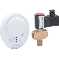 Kit rilevazione fughe gas uso civile con ev riarmo manuale nc kit riv.040190 met + ev nc 1/2" 041310