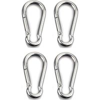 Lot de 4 mousquetons de fixation robustes pour sports, chiens de sécurité, hamac suspendu, acier inoxydable 304, épaisseur 8 mm