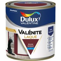 Dulux Valentine Peinture Laque Valénite Intérieur et Extérieur Multi-supports - Finition parfaite et lisse, Haute Résistance - Mat Rouge Basque 0,5 L