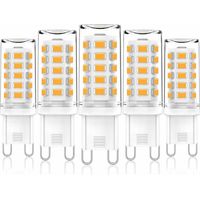 G9 LED Blanc Chaud, G9 Ampoule LED 3W Équivalent à 28W 33W 40W Ampoules Halogènes, AC 220V-240V, Sans Scintillement, Paquet de 5