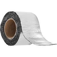 OSE – Bande d'étanchéité bitumeuse et aluminium 10cm x 10m – 100% étanche pour toiture – Adhère sur béton, bois, métal, PVC
