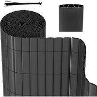 TolleTour Canisse en PVC pour jardin balcon terrasse – Brise-vue et brise-vent, stable et moderne Gris 160 x 500cm