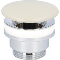 Bonde de lavabo clicker Elanda Perle mat avec trop-plein fixe