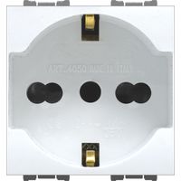Feb Elettrica PRESA DI SICUREZZA UNEL BIPASSO 2P+T 10-16A Col. Bianco 10.00 pz