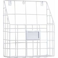 1pc Porte Magazine/Porte Revue Metal pour Le Bureau et l'entrée (Blanc)