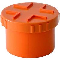 Tappo a vite in pvc : Colore - Arancio, Diametro - 160
